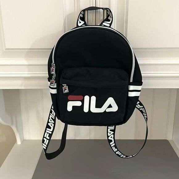FILA Small Black Backpack NWOT - Picture 1 of 5